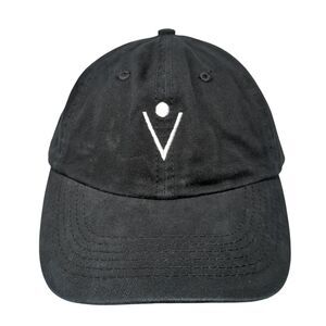 Velocity Slideback Hat Black One Size Adjustable Embroidered 6 Panel Cotton